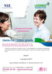 Bezpłatne badania mammograficzne dla kobiet w grudniu - Opole